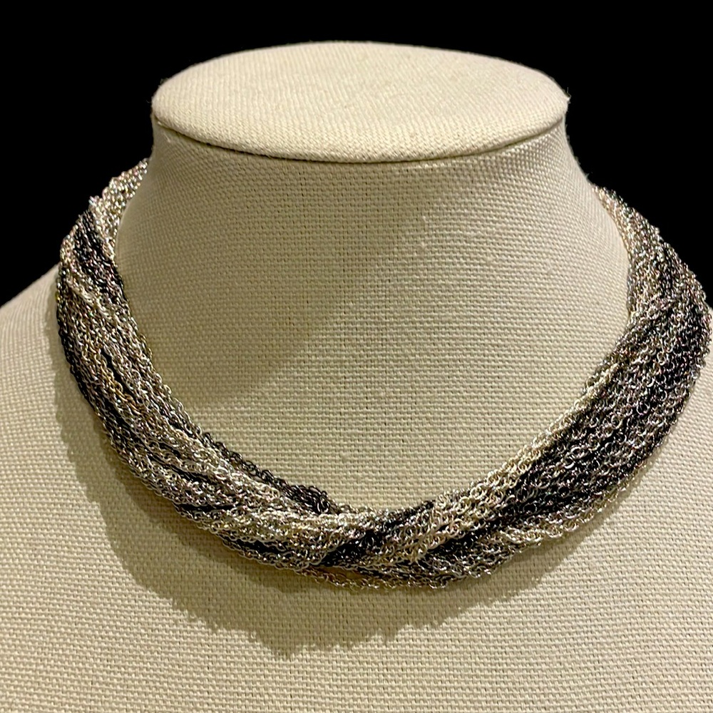 Beautiful necklace of chains. By Caroline Neron.